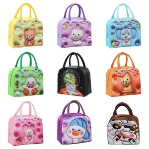Insulated Lunch Bag 3D Animal Cartoon For School, Work, Travel, Picnic NEW